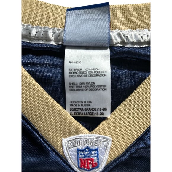 Kurt Warner Rams #13 Jersey Boys XL Reebok Authentic NFL Team Apparel - Picture 6 of 10